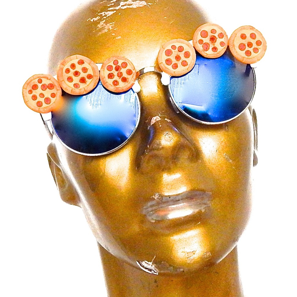 GASOLINE GLAMOUR PIZZA PARTY PEPPERONI PIE ACID COCO GLASSES🍕🍕🍕